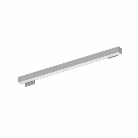 Nora Lighting 4' L-Line LED Wall Mount Linear, 4200lm / 3000K, 4x4in L & 2x4in R, R Power Feed, Aluminum Finish NWLIN-41030A/L4-R4P